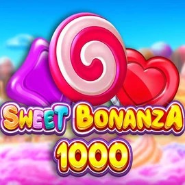 Sweet Bonanza 1000 slot visual from Pragmatic Play available on cosmotecasino.com